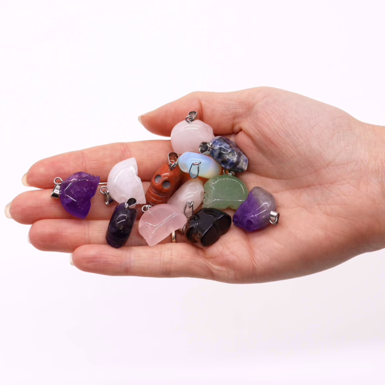 Gemstone-Mini-Skulls-Pendants-12-assorted-20x15mm
