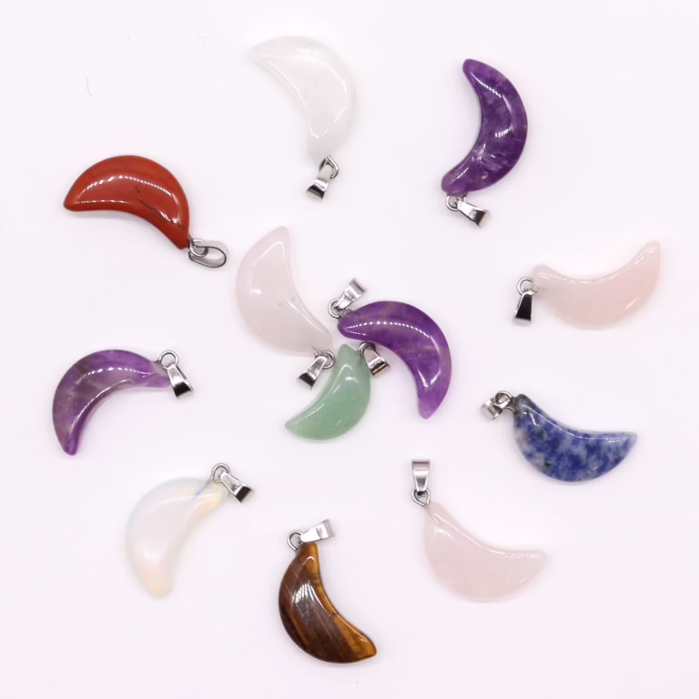 Gemstone-Moons-Pendants-12-assorted-20x13mm