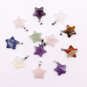 Anheng Edelstein med Stjerner (12 Assorterte) 20x6mm