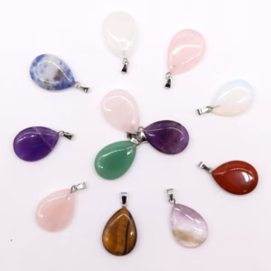 Gemstone Teardrops Pendants (12 assorted)  25x18mm