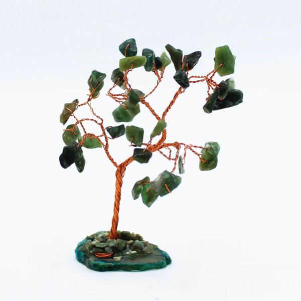 Gemstone Tree - Grønn Aventurin På Grønn Agatbase (35 Steiner) - Bilde 3