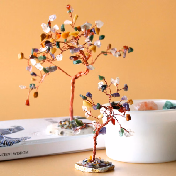Gemstone Tree - Multi Stones På Naturlig Agatbase (35 Steiner) - Bilde 2
