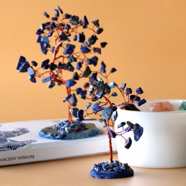 Gemstone Tree - Sodalitt På Blå Agatbase (35 Steiner) - Bilde 2