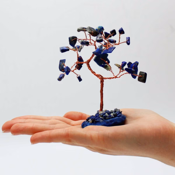 Gemstone Tree - Sodalitt På Blå Agatbase (35 Steiner) - Bilde 4