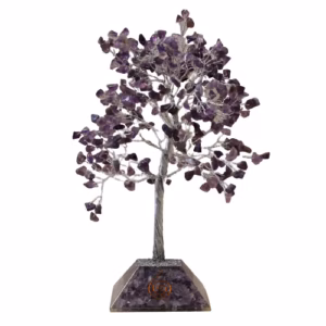 Gemstone Tree med Organite Base - 320 Stone - Ametyst