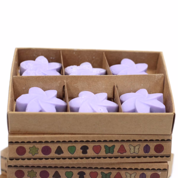 Cajas De 6 Ceras De Soja -Campos De Lavanda - Imagen 3