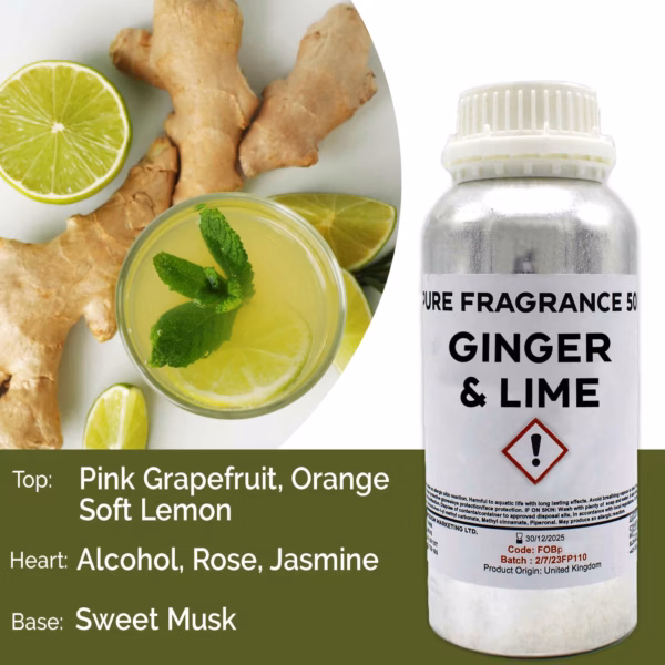 Ingefær & Lime Duftolje Koncentrert / Ren - 500ml