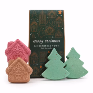 Gavepakke med Pepperkakebyens Christmas Badebombe