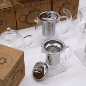 Tekanne av Glass - Rund Perle - 800ml