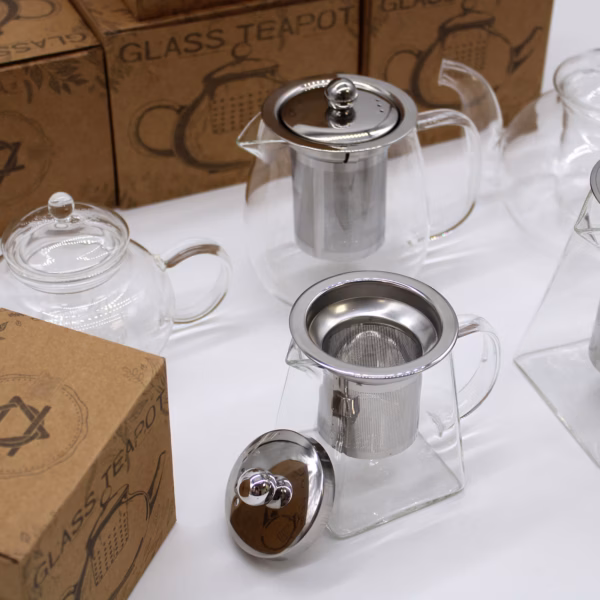 Tekanne Av Glass - Rund Perle - 800ml - Bilde 5