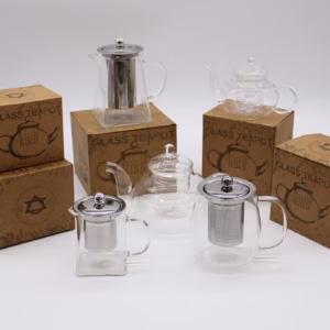 Tekanne av Glass - Rund Perle - 800ml