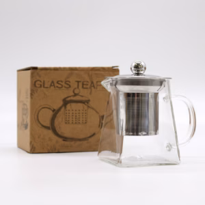 Glass Infuser Teapot - Tower Shape - 350ml