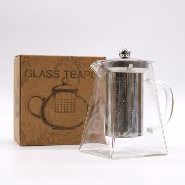 Tekanne I Glass - Tårnform - 750ml - Bilde 4