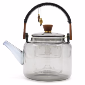 Tekanne Av Glass - med Dampsystem Trekull - 1000ml