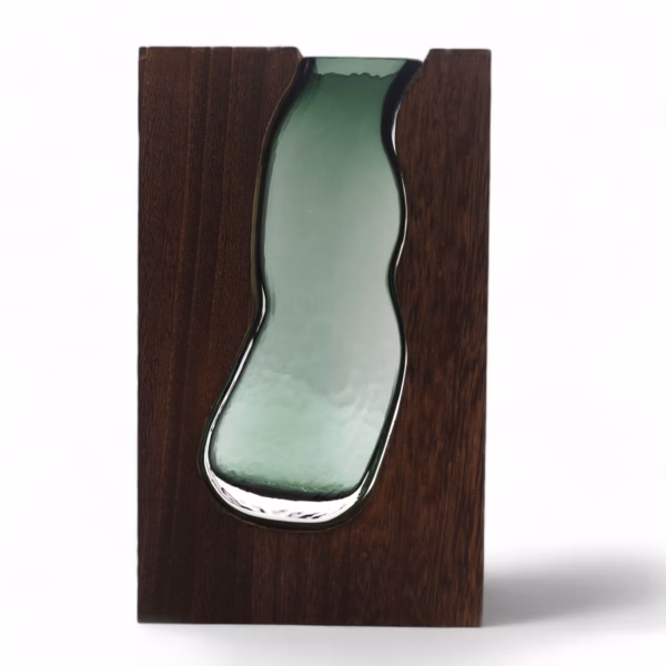 Glassvase / Terarium Inni Mørkt Tungtre - 14,5x5x23 cm - Bilde 3