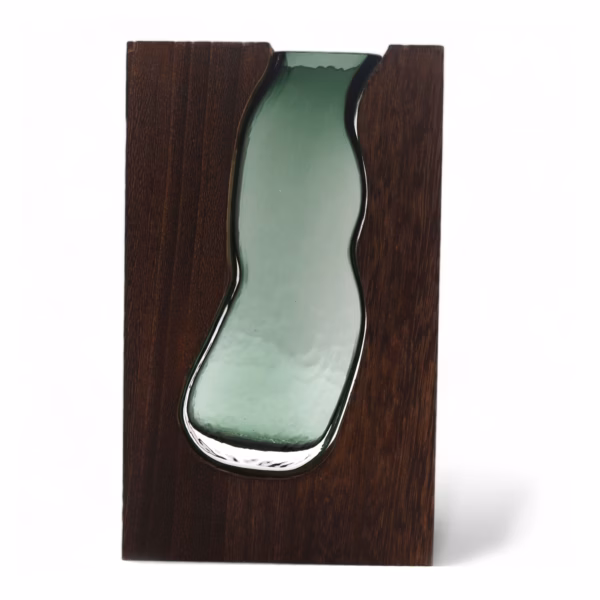 Glassvase / Terarium Inni Mørkt Tungtre - 14,5x5x23 cm