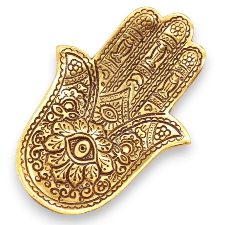 Gold-Aluminium-Small-Hamsa-Incense-Holder-13x5