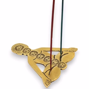 Goud Aluminium Zeven Chakra Yoga Wierookhouder 12x12cm