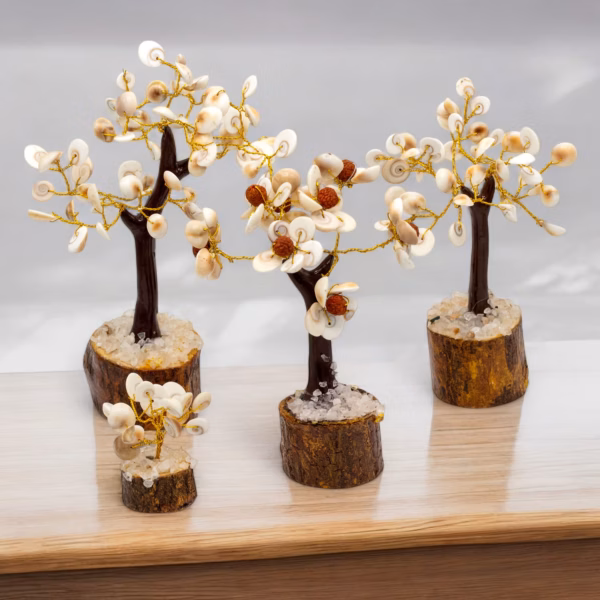 Gomati Chakra Circle Stone Trees - 4Stk. Stk. - Bilde 2
