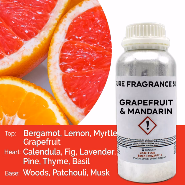 Grapefrukt Og Mandarin Duftolje Koncentrert / Ren - 500ml