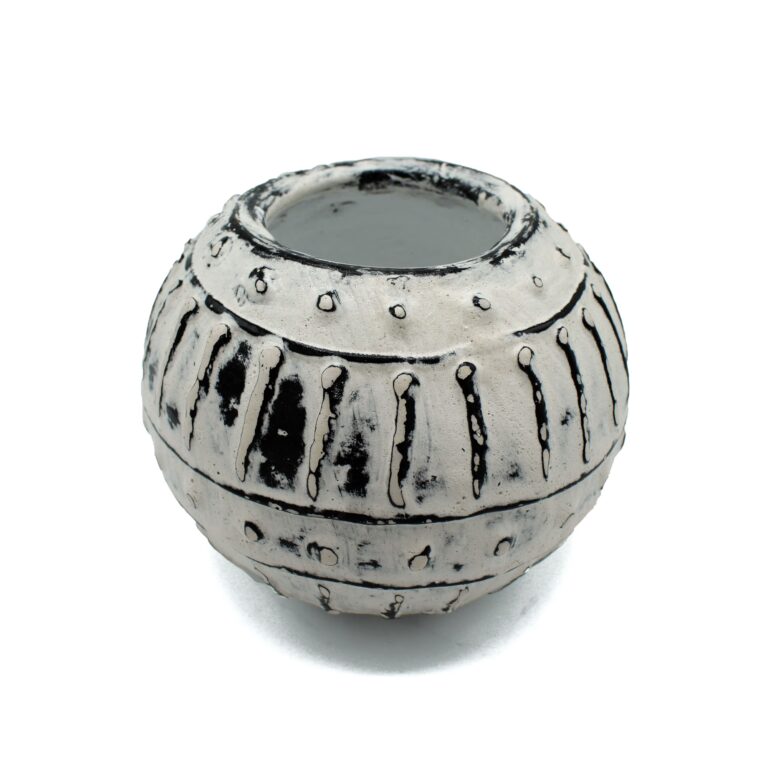 Greek-Bubble-Clay-Plant-Pot-Cream-10cm