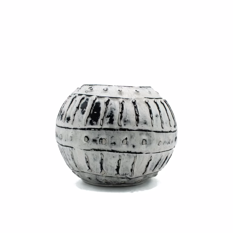 Greek-Bubble-Clay-Plant-Pot-Cream-10cm