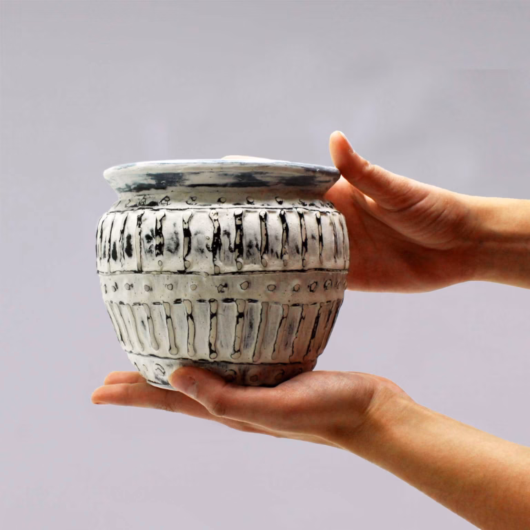 Greek-Clay-Plant-Pot-Cream-12cm