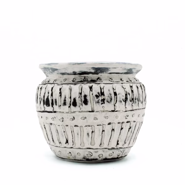 Gresk Plantepotte I Leire - Kremfarget 12 cm