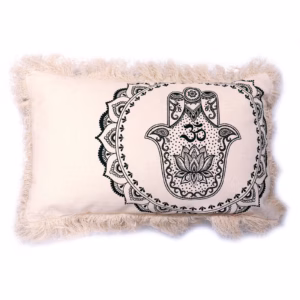 Hamsa Mandala Pude - Grøn - 30x50cm