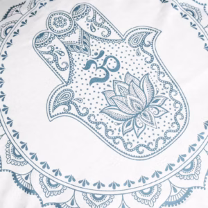 Hamsa Mandala Pude - Grøn - 60x60cm