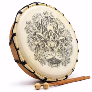 Hamsa Sjamanistisk Tromme med To Pinner - 30 cm