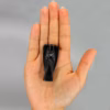 Ange en Pierre Précieuse Sculptée à la Main - Agate Noire – Image 3