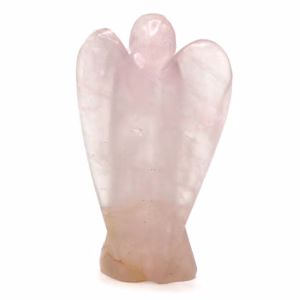 Angel de Piedras Preciosas Tallado a Mano - Cuarzo Rosa