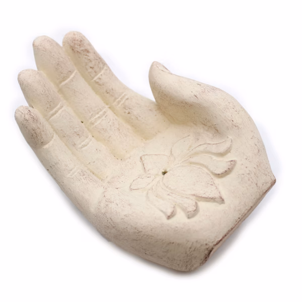 Hand Incense Burner - Lotus (White) - Image 4