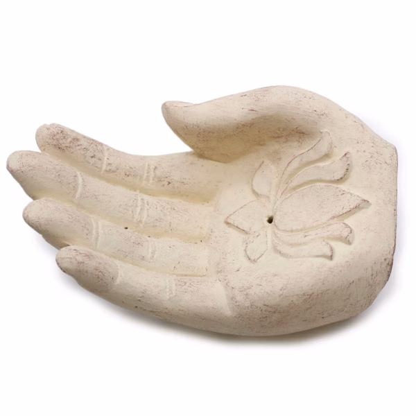 Hand Incense Burner - Lotus (White) - Image 5