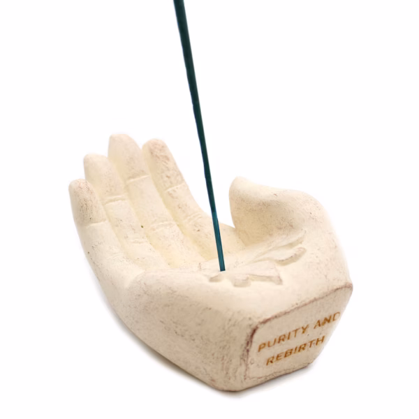 Hand Incense Burner - Lotus (White) - Image 6