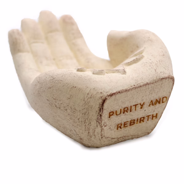 Hand Incense Burner - Lotus (White)