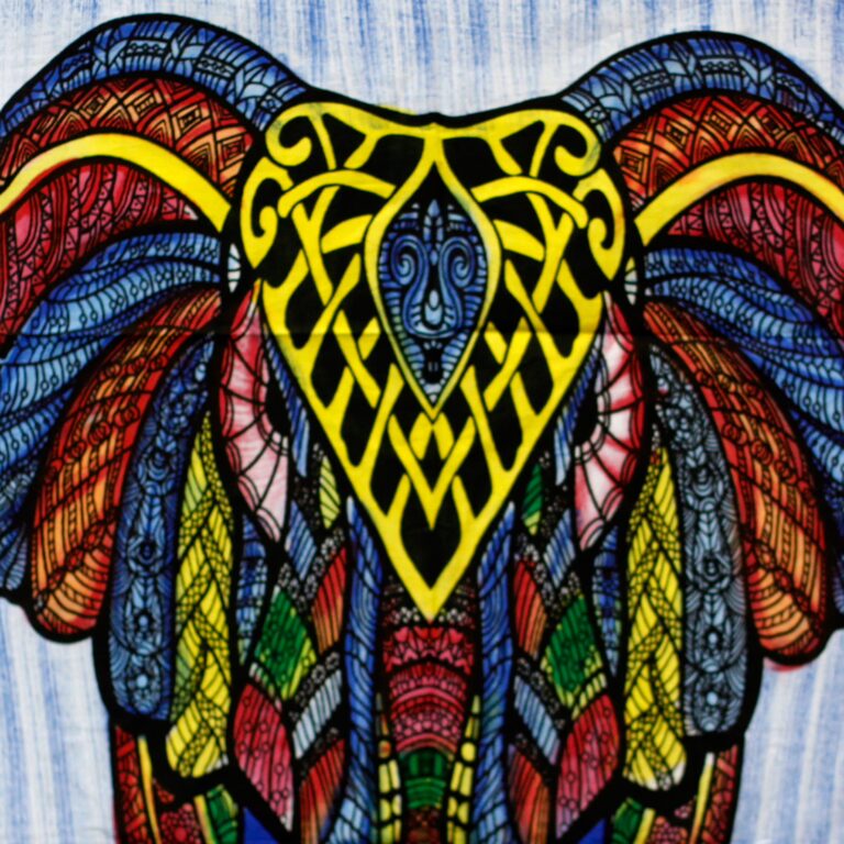 Handbrushed-Cotton-Wall-Art-Elephant