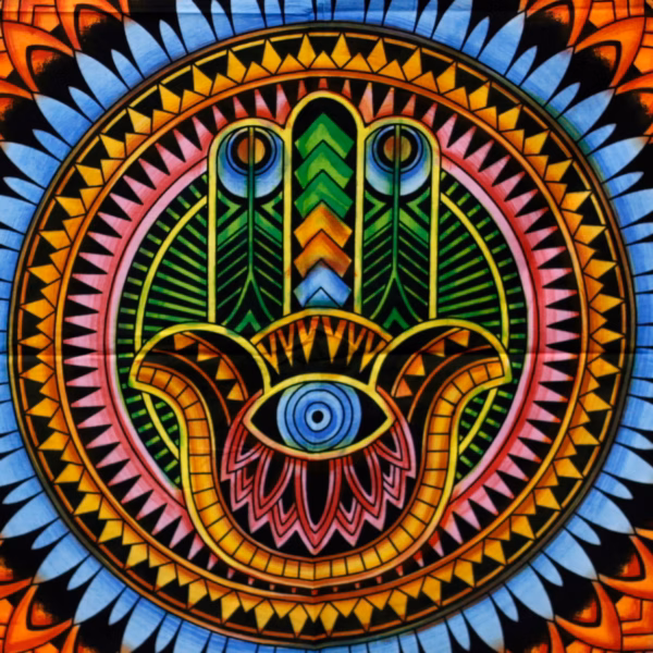 Arte de Pared de Algodón - Hamsa - Imagen 2