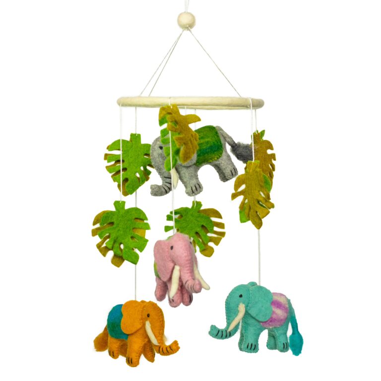 Handmade-Felt-Mobile-Elephant