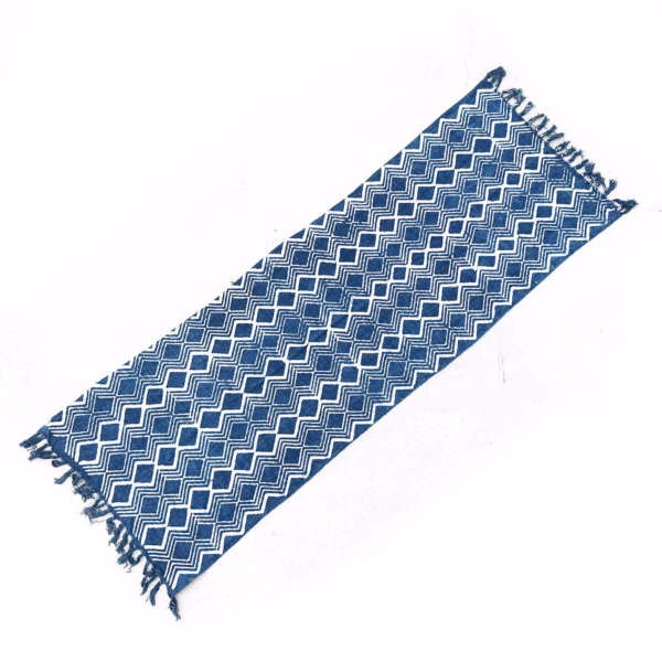 Håndlavet Indigo-Løber - 170X60cm - Heerak Patern - Image 2