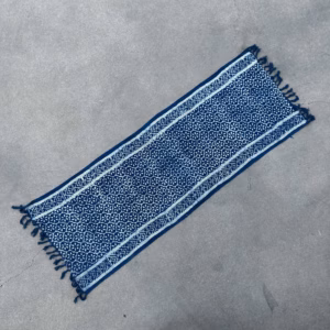 Handgefertigter Indigo - Läufer - Madjid - Kacheln - 170x60cm