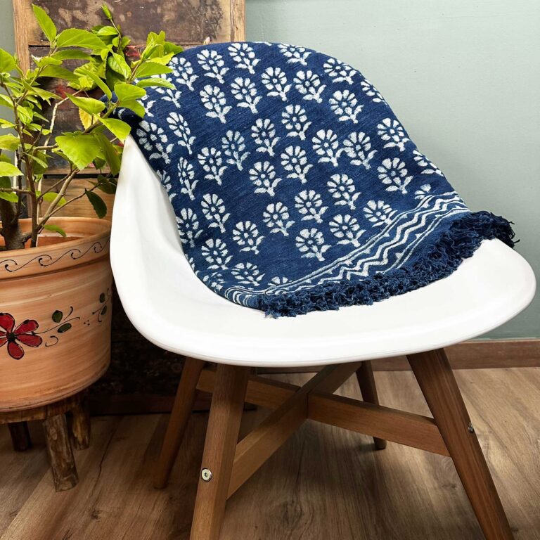Handmade-Indigo-Throw-170x120cm-Chhota-Flower