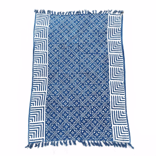 Handmade Indigo Throw - 170x120cm - Kasba Tiles - Image 2