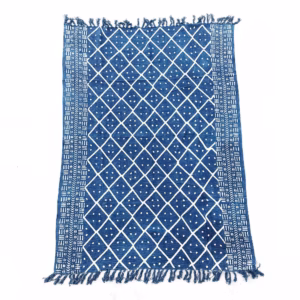 Håndlaget Indigo Pledd - 170x120cm - Midnight Heerak
