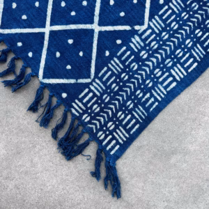 Håndlaget Indigo Pledd - 170x120cm - Midnight Heerak