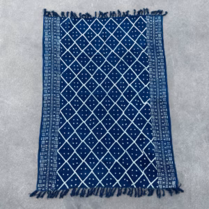 Håndlaget Indigo Pledd - 170x120cm - Midnight Heerak