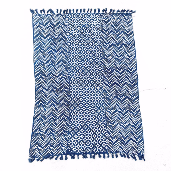 Manta Indigo Hecha a Mano - 170x120cm - Namoona Waves - Imagen 2