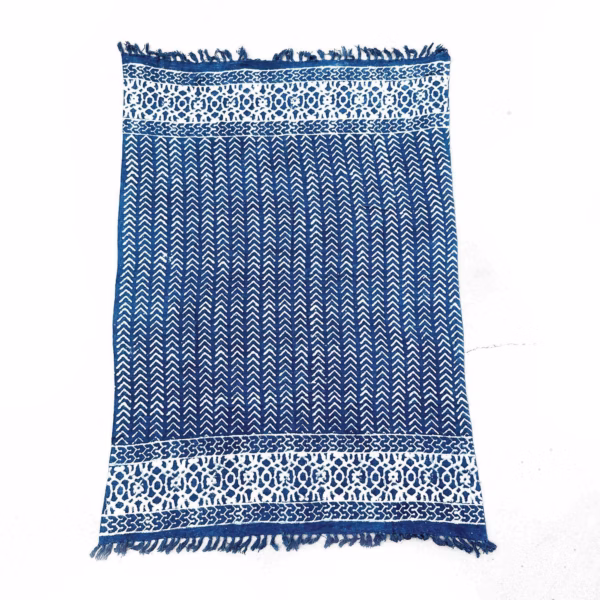 Manta Indigo Hecha a Mano- 170x120cm - Seedha Arrows - Imagen 2