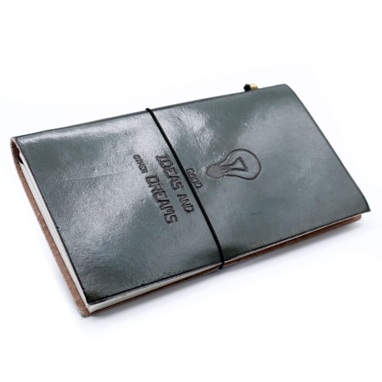 Handmade-Leather-Journal-Good-Ideas-and-Other-Dreams-Grey-80-pages